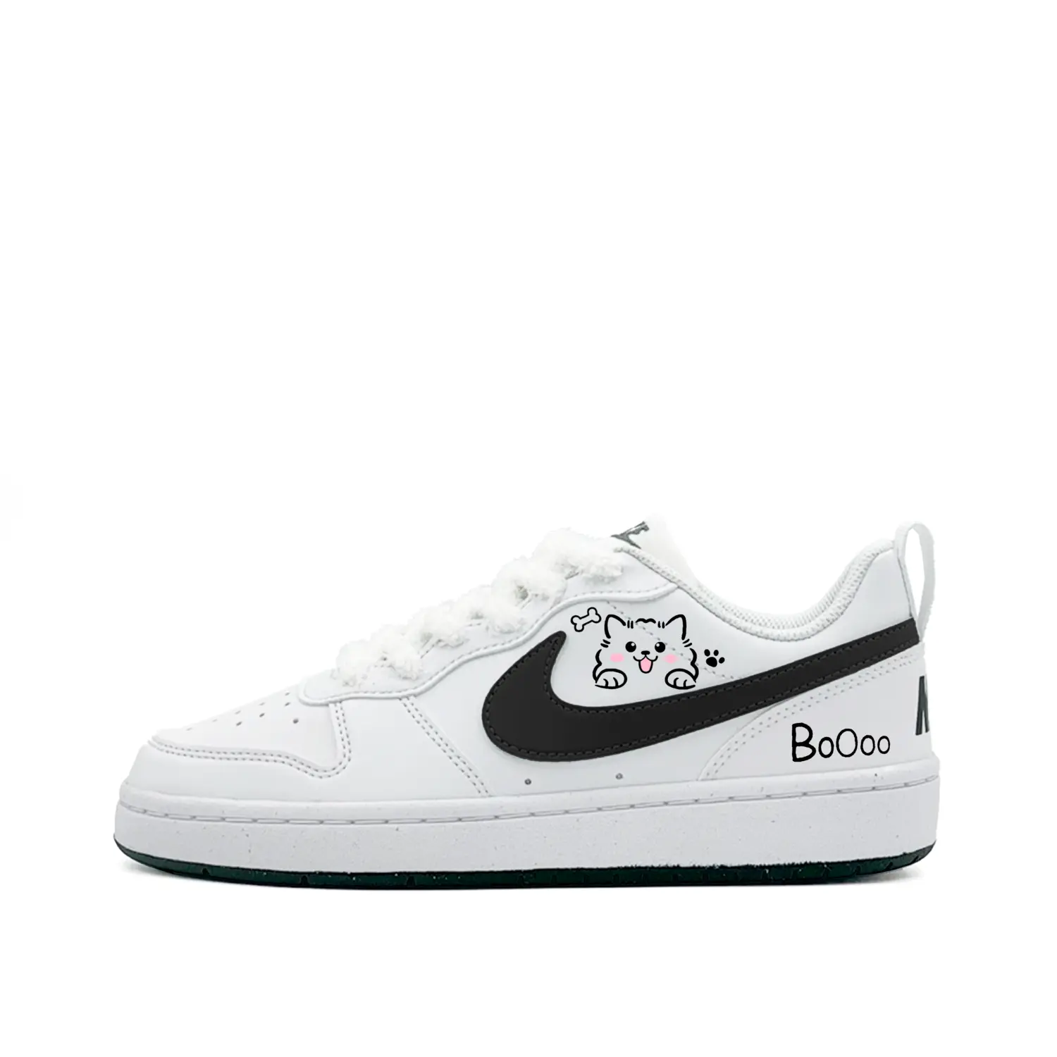 Nike Court Borough Puppy Ear Abrasion Resistant Low top Детские скейтбординговые туфли Black White
Nike Court Borough Puppy Ear Abrasion Resistant Low top Детские скейтбординговые туфли Black White