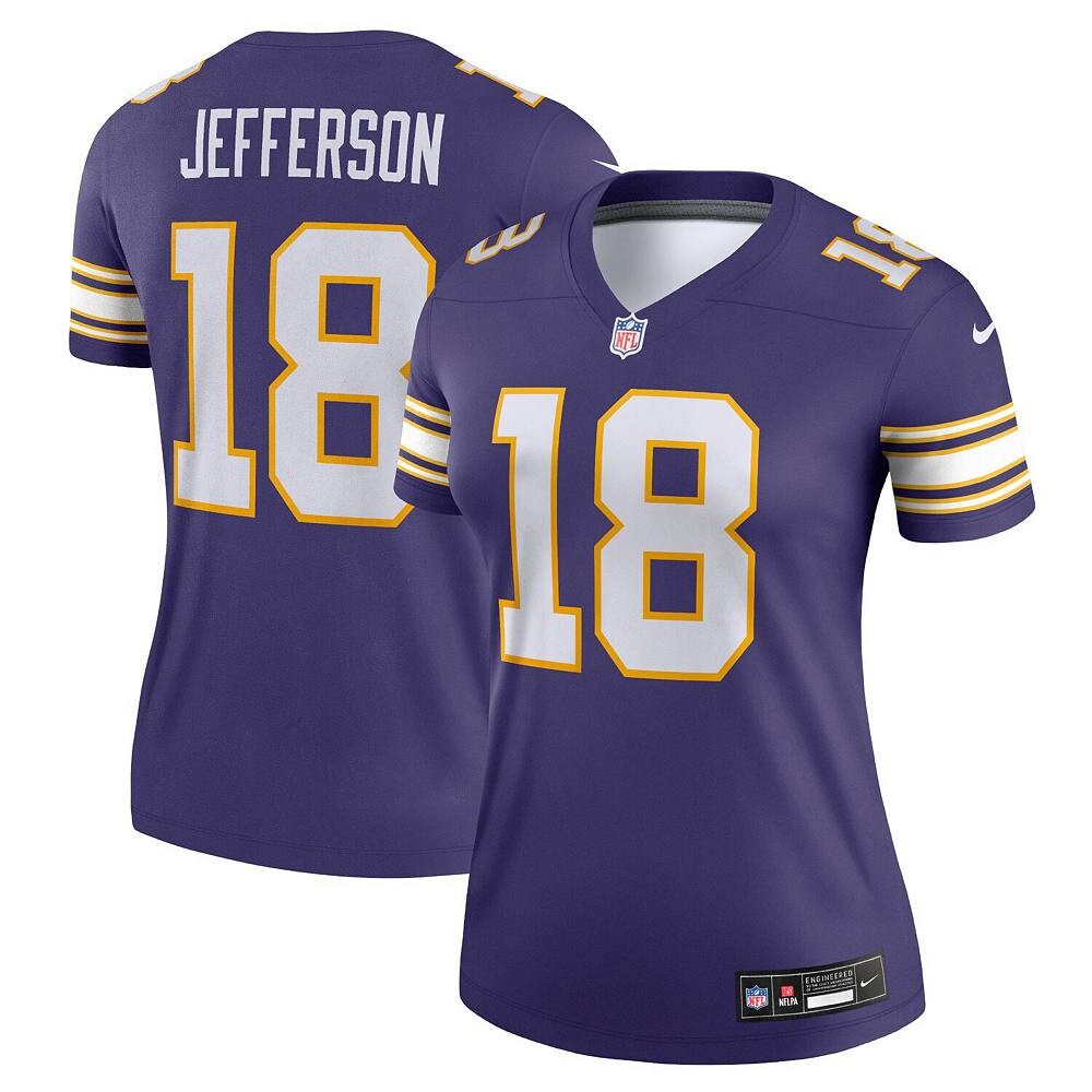 Женская майка Nike Justin Jefferson Purple Minnesota Vikings Alternate Legend, цвет Mvk Purple
Женская майка Nike Justin Jefferson Purple Minnesota Vikings Alternate Legend, цвет Mvk Purple