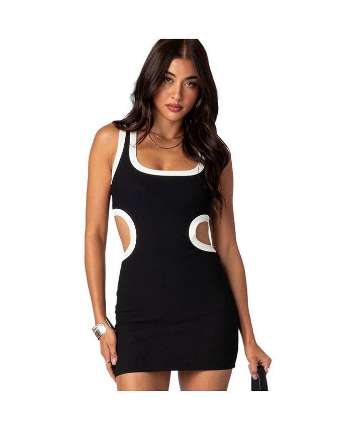 Женское мини-платье в рубчик с контрастным вырезом Edikted, черный
Женское мини-платье в рубчик с контрастным вырезом Edikted, черный