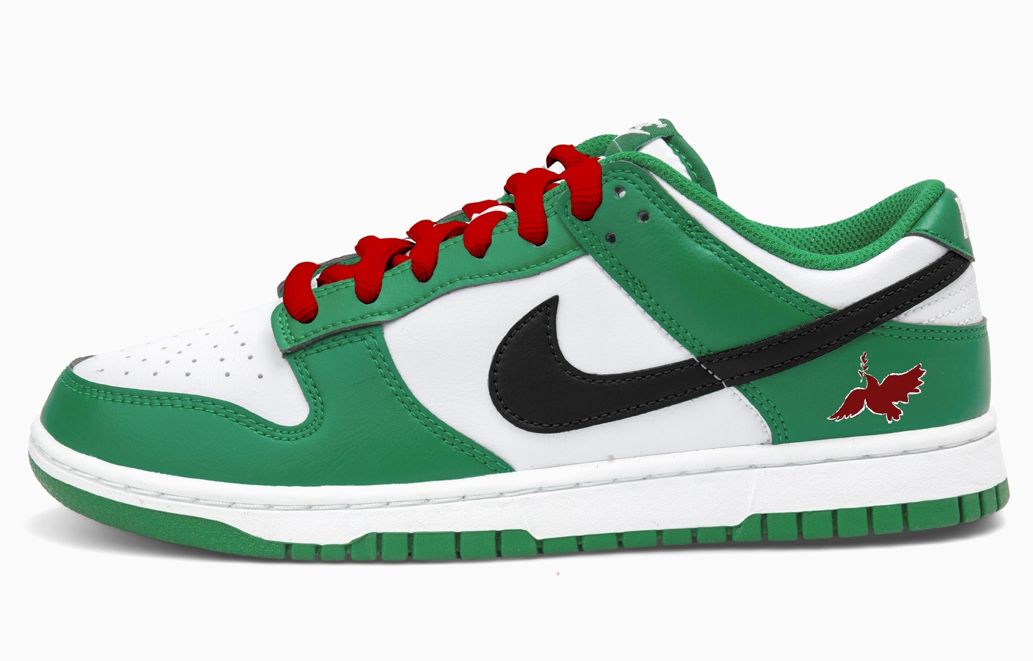 Nike Мужские низкие скейтбордистские кроссовки Dunk, черный с зелеными элементами
Nike Мужские низкие скейтбордистские кроссовки Dunk, черный с зелеными элементами