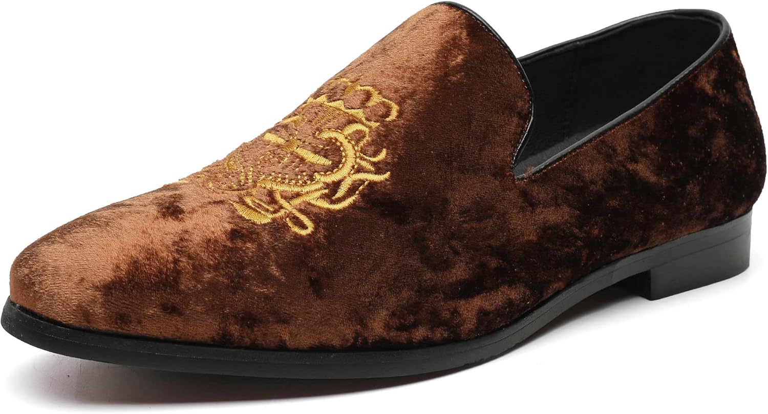 Мужские роскошные бархатные лоферы FLQL с вышивкой, замшевые туфли-лоферы для ежедневной носки, вечеринки, свадеб и выпускного, размер 7-13, коричневый
Мужские роскошные бархатные лоферы FLQL с вышивкой, замшевые туфли-лоферы для ежедневной носки, вечеринки, свадеб и выпускного, размер 7-13, коричневый