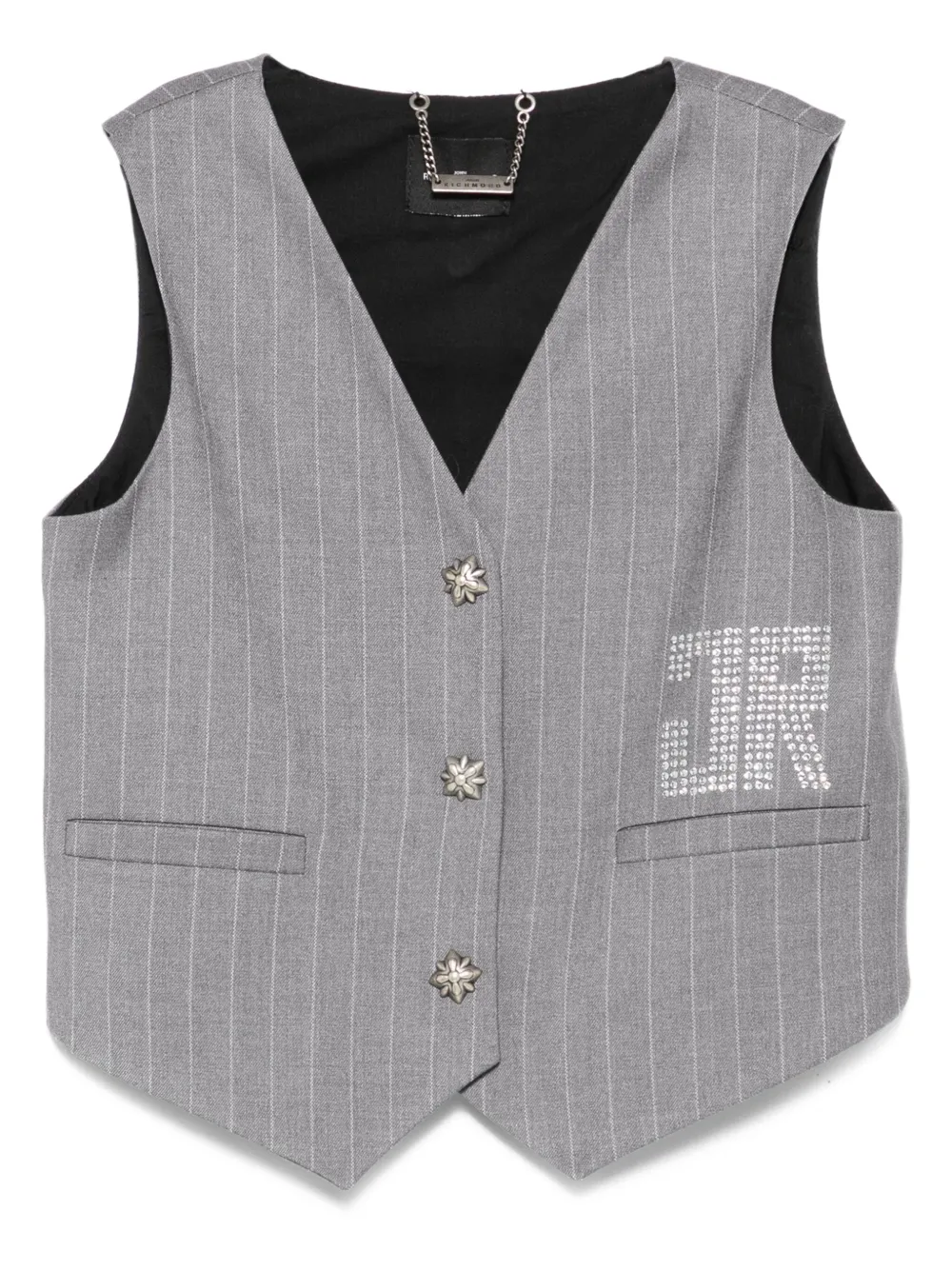 Жилет с отделкой в тонкую полоску John Richmond Junior, синий
Жилет с отделкой в тонкую полоску John Richmond Junior, синий