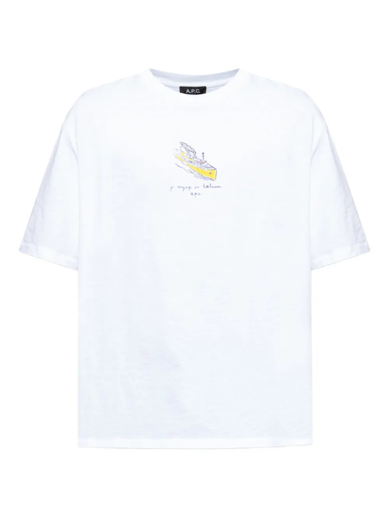 A.P.C. футболка с круглым вырезом, белый 
A.P.C. футболка с круглым вырезом, белый