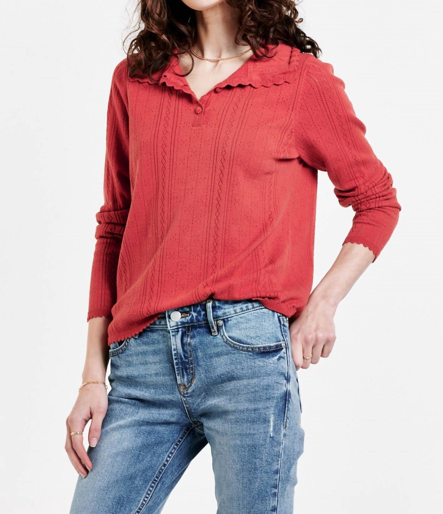 Элизабет Пойнтелле вязаный свитер красный DEAR JOHN DENIM
Элизабет Пойнтелле вязаный свитер красный DEAR JOHN DENIM