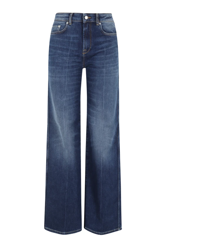 Синие джинсы с широкими штанинами и контрастными швами. Department Five, синий
Синие джинсы с широкими штанинами и контрастными швами. Department Five, синий