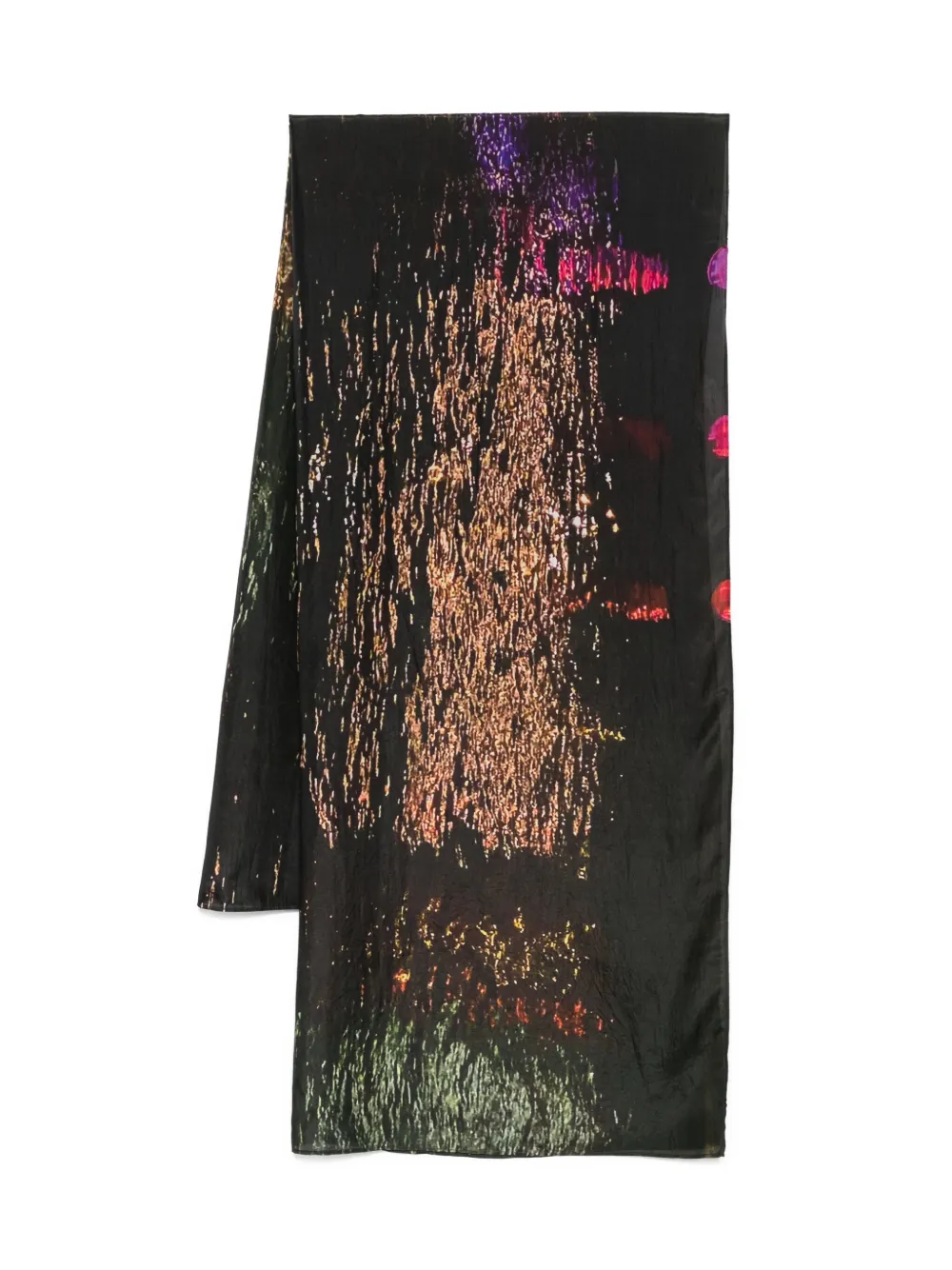Шелковый шарф с принтом фейерверка YAVI, черный
Шелковый шарф с принтом фейерверка YAVI, черный