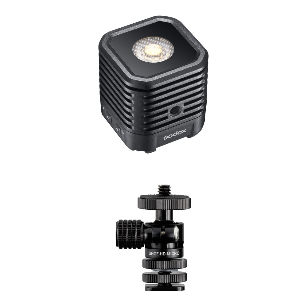 Комплект водонепроницаемого светодиодного фонаря Godox WL4B с шаровой головкой и креплением Micro Shoe
Комплект водонепроницаемого светодиодного фонаря Godox WL4B с шаровой головкой и креплением Micro Shoe