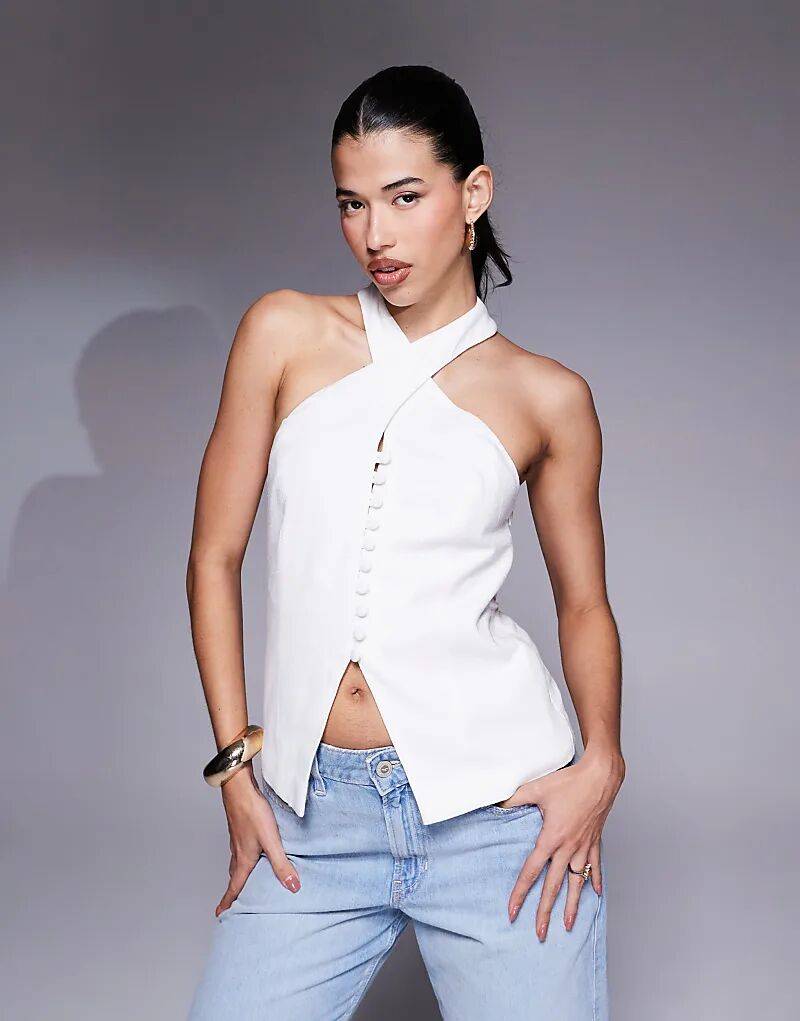 Жилет River Island с халтернеем белого цвета
Жилет River Island с халтернеем белого цвета