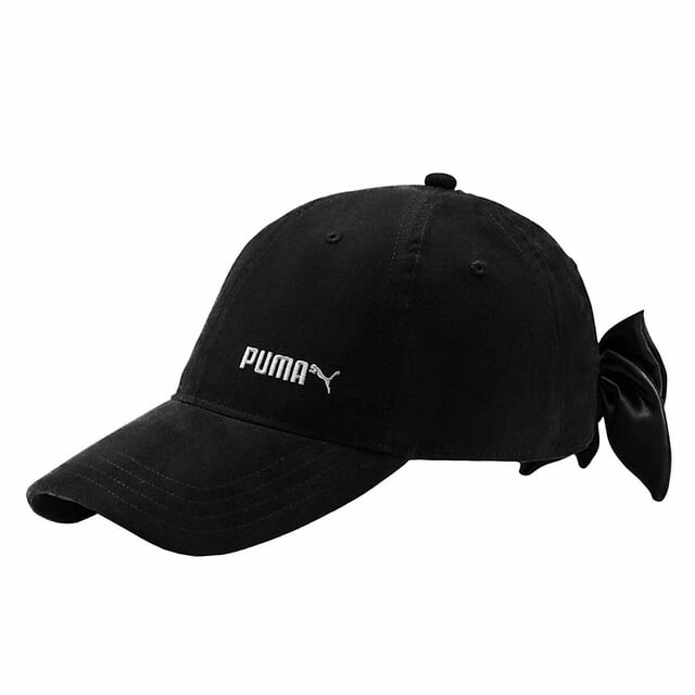 Обычная женская кепка черного цвета с бантом Puma, черный 
Обычная женская кепка черного цвета с бантом Puma, черный