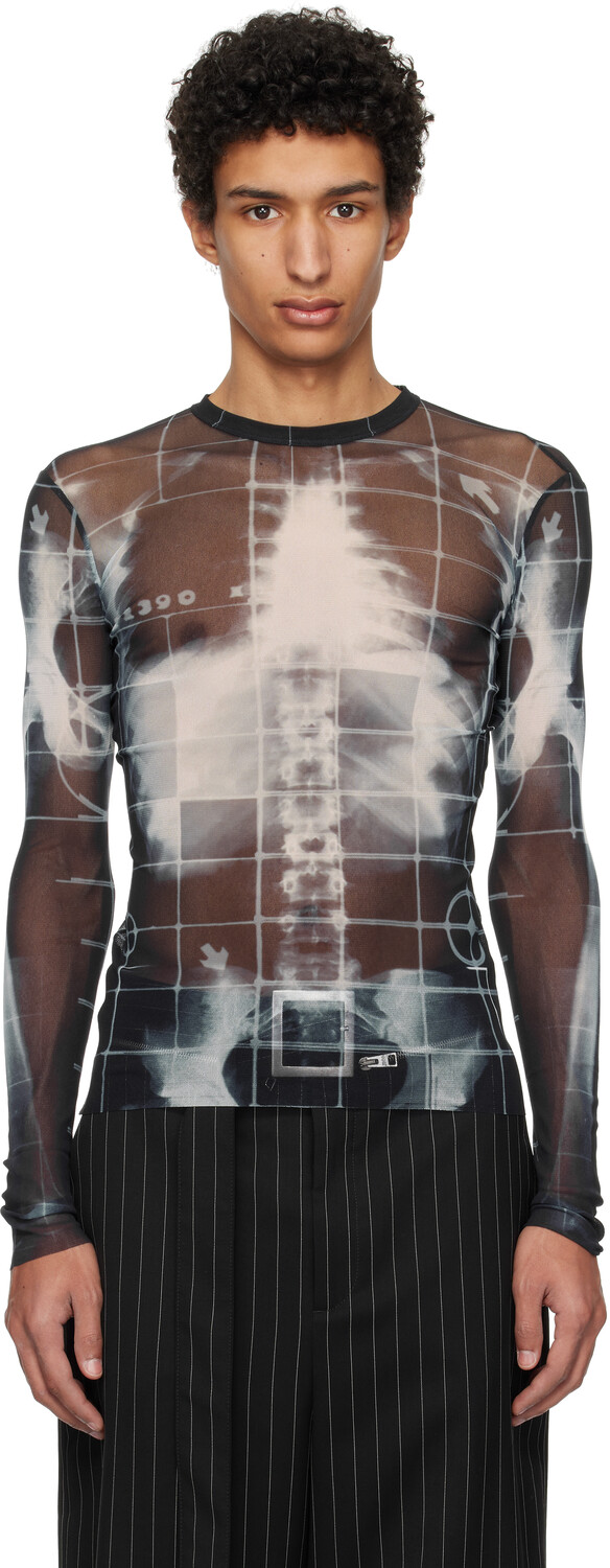 Черный и синий топ с длинными рукавами «The queletor» Jean Paul Gaultier
Черный и синий топ с длинными рукавами «The queletor» Jean Paul Gaultier