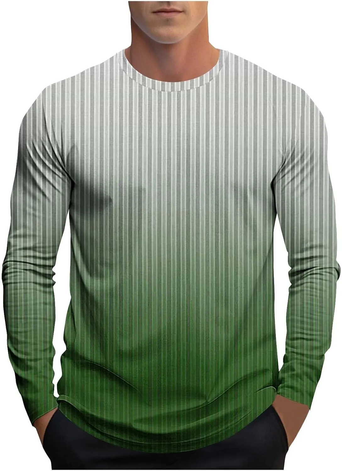 Мужская футболка с длинным рукавом Casual Gradient Striped Loose Pullover Graphic Tee Dovford
Мужская футболка с длинным рукавом Casual Gradient Striped Loose Pullover Graphic Tee Dovford