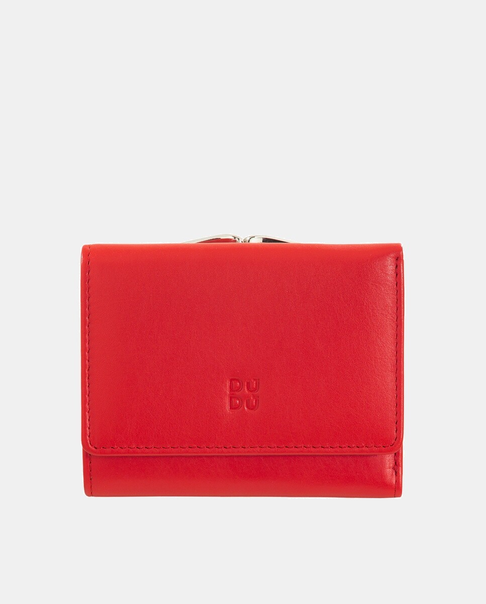 Маленький кошелек из телячьей кожи наппа красного цвета с пуговицей и мундштуком Dudu, красный
Маленький кошелек из телячьей кожи наппа красного цвета с пуговицей и мундштуком Dudu, красный