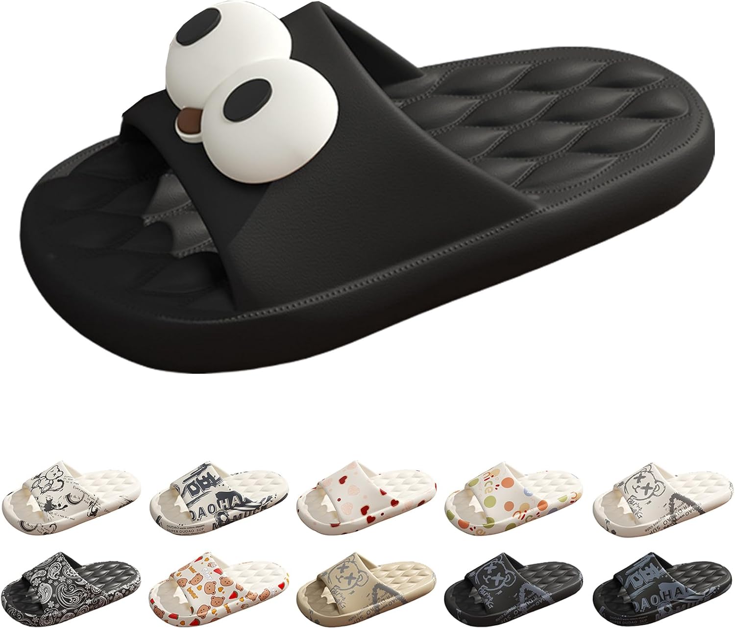Модные шлепанцы Gezolligheid с мультяшным принтом для мужчин и женщин, для пар, с нескользящей подошвой на платформе, унисекс, повседневные открытые сандалии с нескользящей подошвой для дома, улицы и ванной, черный
Модные шлепанцы Gezolligheid с мультяшным принтом для мужчин и женщин, для пар, с нескользящей подошвой на платформе, унисекс, повседневные открытые сандалии с нескользящей подошвой для дома, улицы и ванной, черный