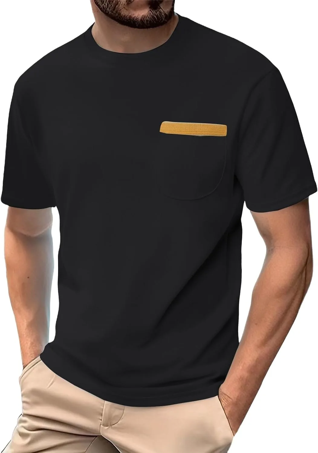 Летняя рубашка для мужчин Texture Crewneck с коротким рукавом
Летняя рубашка для мужчин Texture Crewneck с коротким рукавом