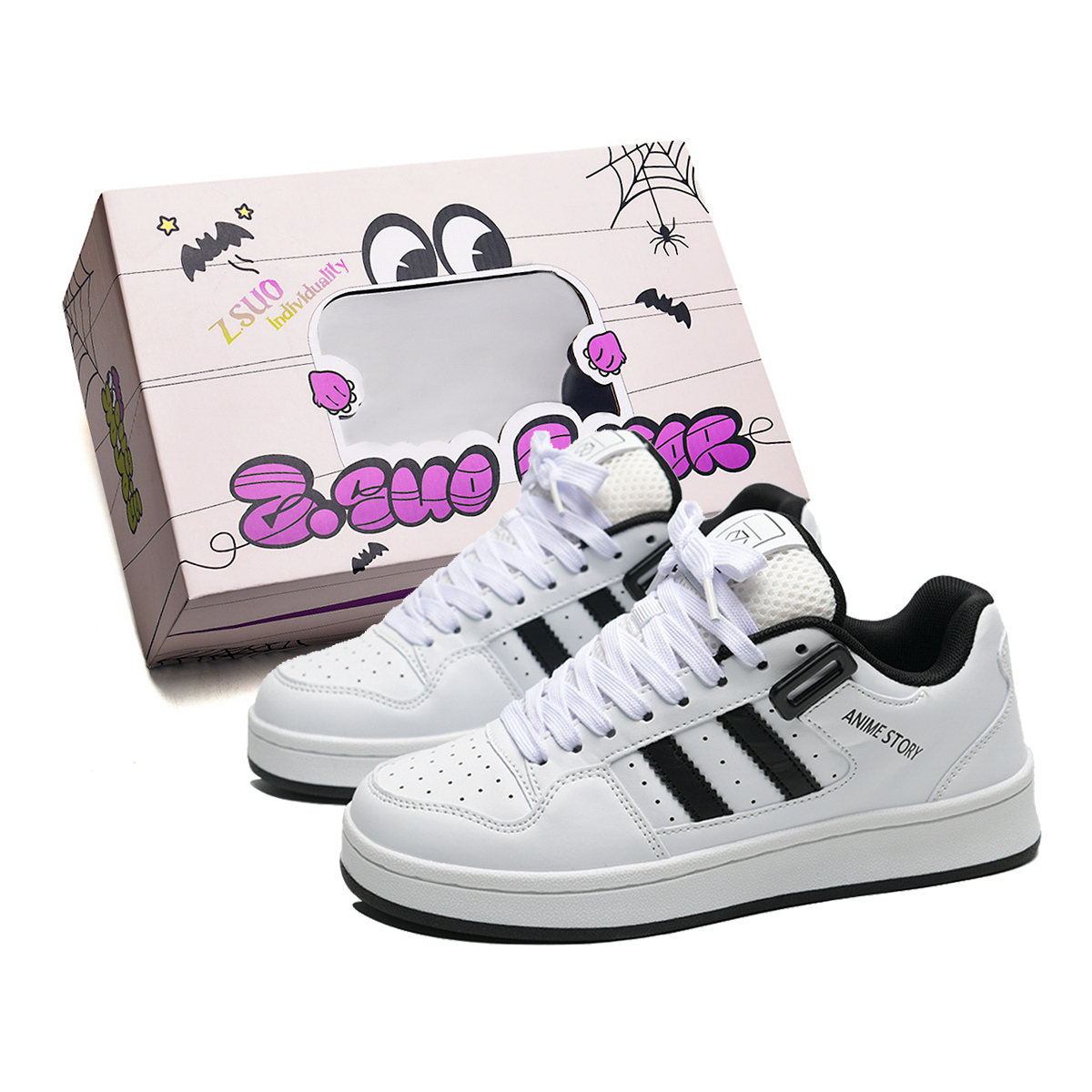 Z.SUO Скользоустойчивые легкие дышащие низкие скейтерские унисекс желто-черные с коробкой бело-черные, цвет White Black
Z.SUO Скользоустойчивые легкие дышащие низкие скейтерские унисекс желто-черные с коробкой бело-черные, цвет White Black