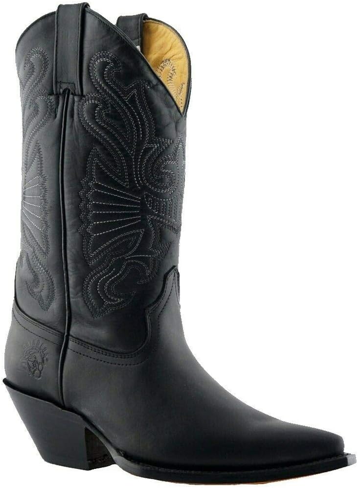 Унисекс ковбойские сапоги Grinders Buffalo из телячьей кожи с зауженным носком, черный
Унисекс ковбойские сапоги Grinders Buffalo из телячьей кожи с зауженным носком, черный