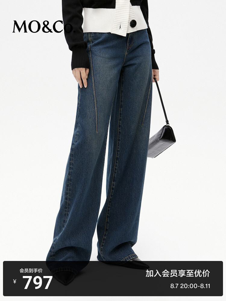 Джинсы широкие Moco Moanco Tencel с высокой талией, синий
Джинсы широкие Moco Moanco Tencel с высокой талией, синий