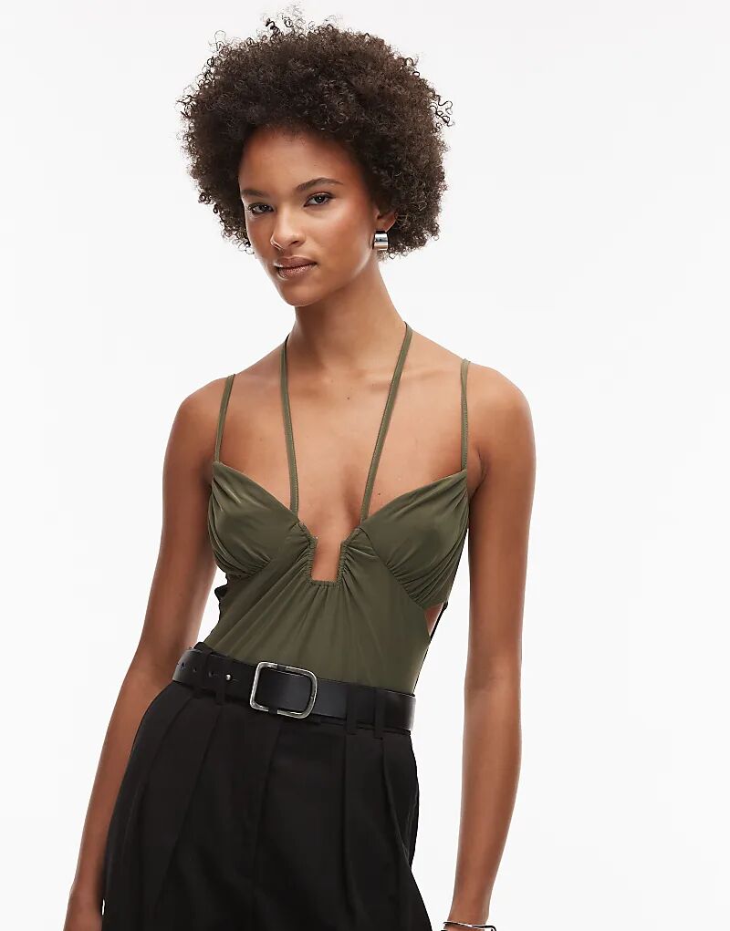 Боди ASOS DESIGN облегающего кроя с отделкой на бретельках цвета хаки
Боди ASOS DESIGN облегающего кроя с отделкой на бретельках цвета хаки