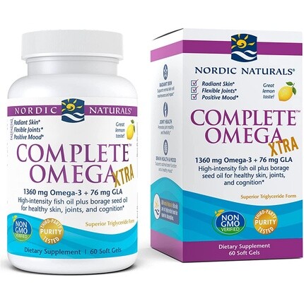 Nordic Naturals Complete Omega Xtra 1360 мг мягкие таблетки со вкусом лимона, 60 шт.
Nordic Naturals Complete Omega Xtra 1360 мг мягкие таблетки со вкусом лимона, 60 шт.