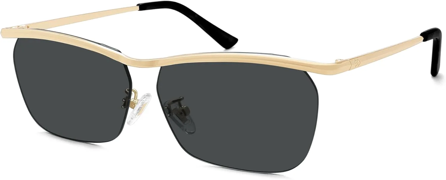 SOJOS Модные прямоугольные солнцезащитные очки «кошачий глаз» без оправы для женщин, ретро-стиль, винтажные очки с защитой от УФ-излучения UV400 SJ1253, Gold/Grey
SOJOS Модные прямоугольные солнцезащитные очки «кошачий глаз» без оправы для женщин, ретро-стиль, винтажные очки с защитой от УФ-излучения UV400 SJ1253, Gold/Grey