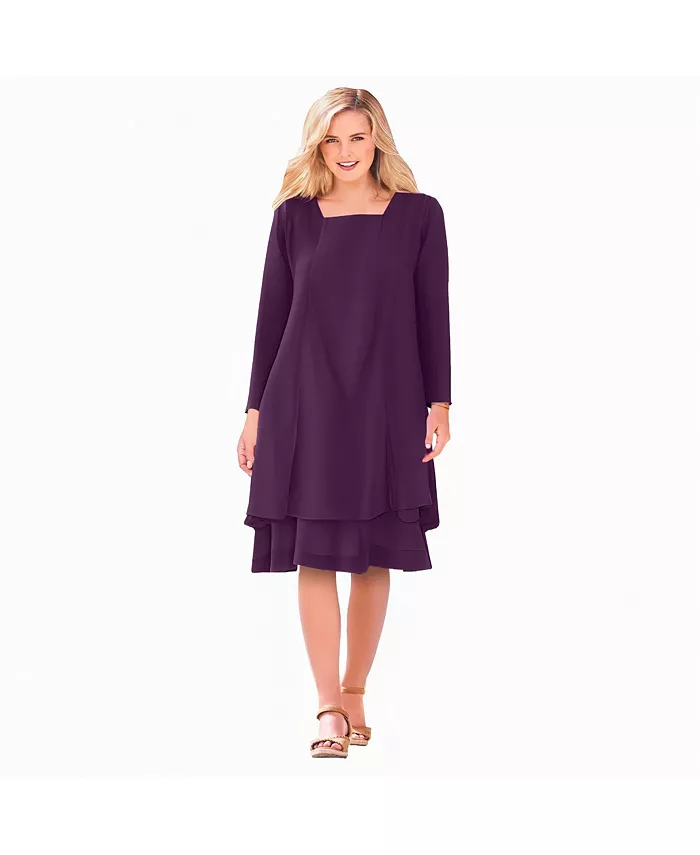 Женское платье-пиджак Within из двух частей Woman Within, фиолетовый
Женское платье-пиджак Within из двух частей Woman Within, фиолетовый