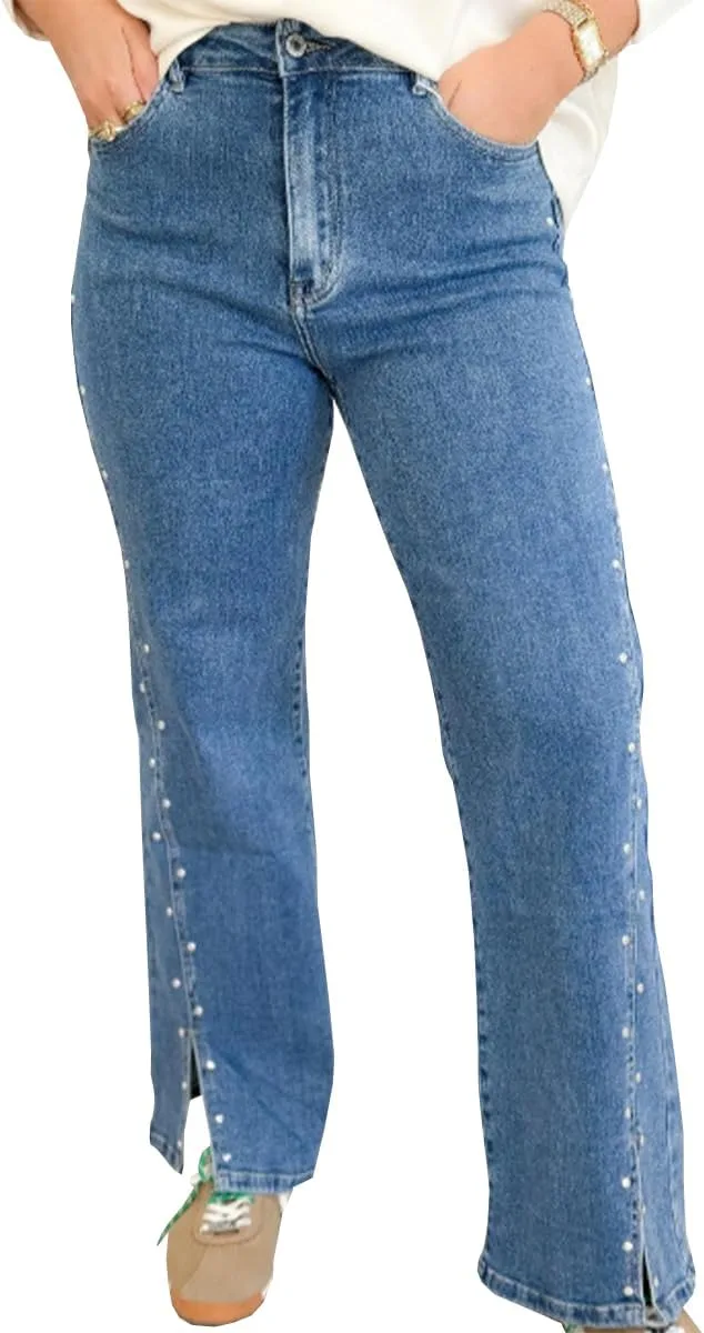 Женские джинсы с высокой талией и расклешенным силуэтом TACSTRUN
Женские джинсы с высокой талией и расклешенным силуэтом TACSTRUN