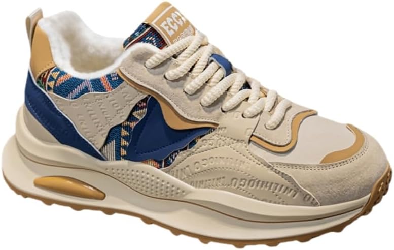 Мужские спортивные кроссовки с мягкой подошвой для улицы - утолщенная внутренняя подкладка для тепла, легкие и подходящие для повседневной носки Clolinde, синий
Мужские спортивные кроссовки с мягкой подошвой для улицы - утолщенная внутренняя подкладка для тепла, легкие и подходящие для повседневной носки Clolinde, синий