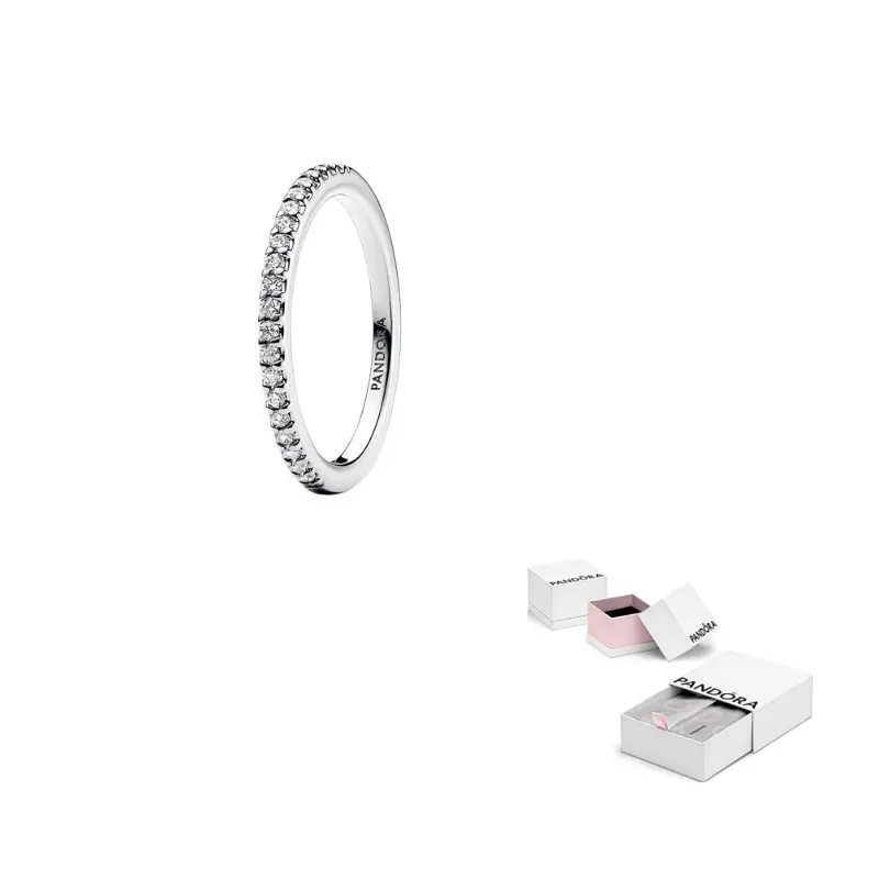 Pandora Кольцо из стерлингового серебра 925 пробы с синтетическим фианитом, серебряное, женское
Pandora Кольцо из стерлингового серебра 925 пробы с синтетическим фианитом, серебряное, женское