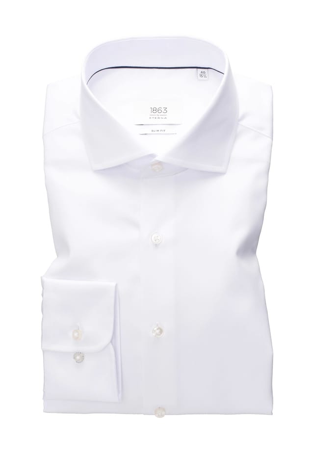 1863 by business рубашка облегающая посадка воротник акулий воротник Eterna, белый
1863 by business рубашка облегающая посадка воротник акулий воротник Eterna, белый