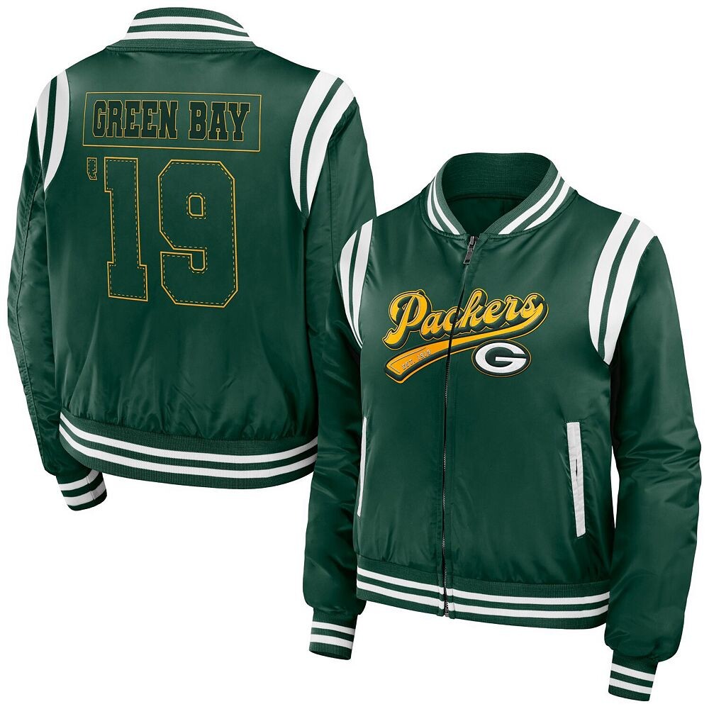 Женская одежда Erin Andrews зеленый Бомбер с молнией во всю длину Green Bay Packers WEAR by Erin Andrews, цвет Pkr Green
Женская одежда Erin Andrews зеленый Бомбер с молнией во всю длину Green Bay Packers WEAR by Erin Andrews, цвет Pkr Green