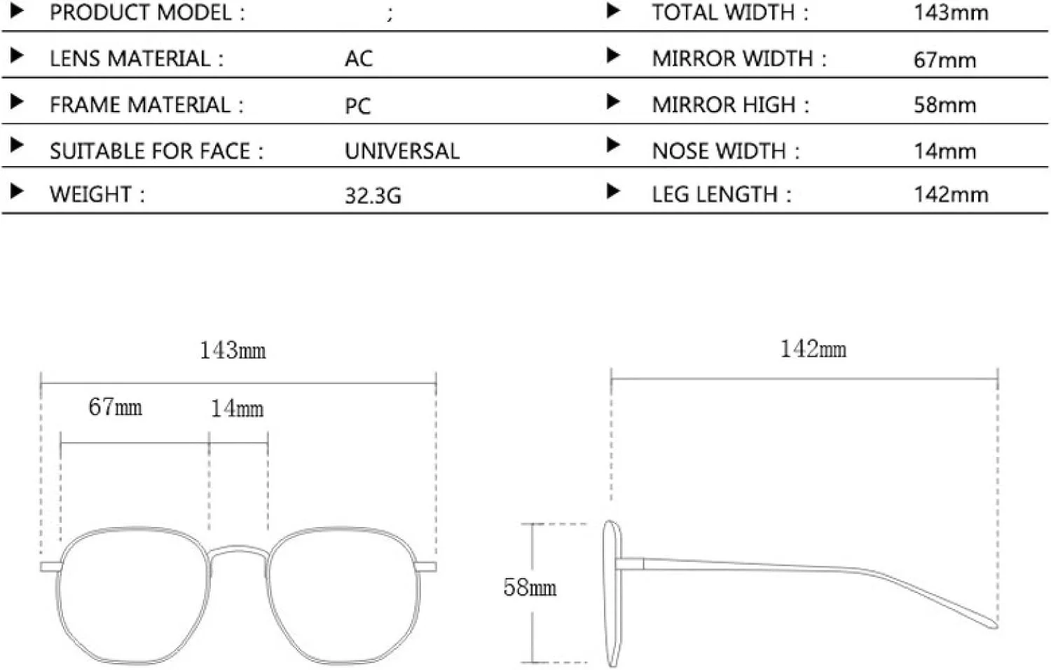 Панк-очки в крупной оправе для женщин, роскошные мужские летние очки для путешествий, рыбалки, вождения, защита от УФ-излучения UV400 TKKTLLT, Black Gray
Панк-очки в крупной оправе для женщин, роскошные мужские летние очки для путешествий, рыбалки, вождения, защита от УФ-излучения UV400 TKKTLLT, Black Gray