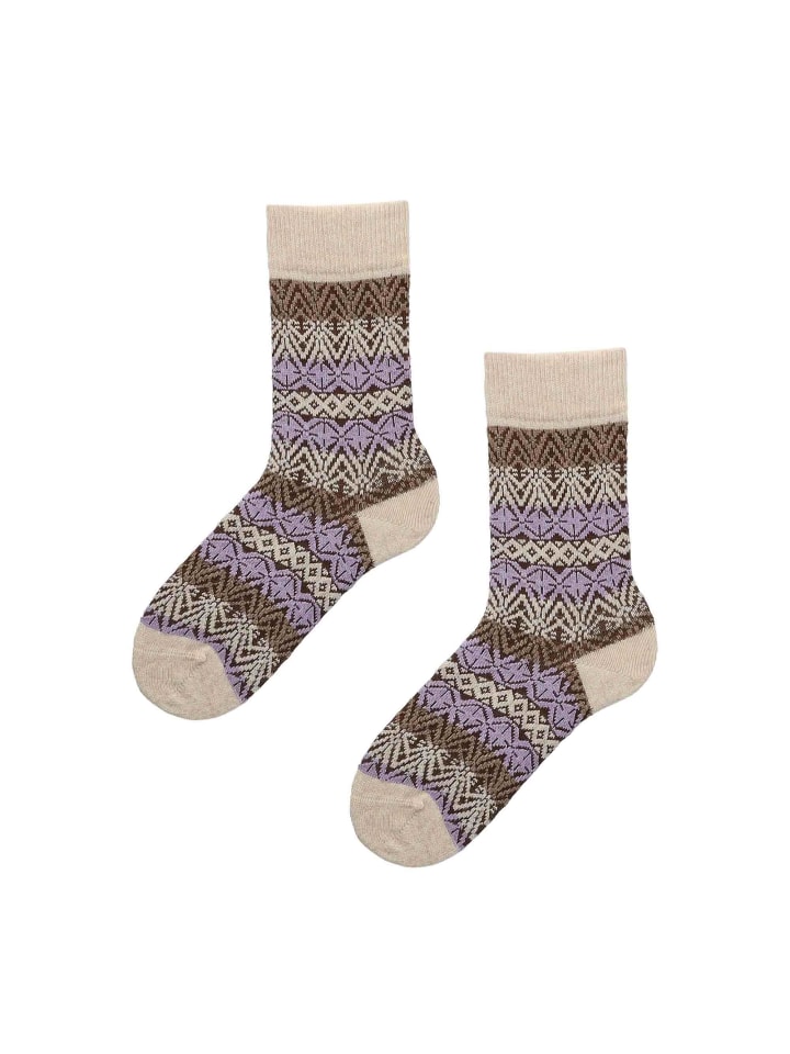 Носки с космическим скандинавским узором жемчужно-белого цвета Hudson
Носки с космическим скандинавским узором жемчужно-белого цвета Hudson