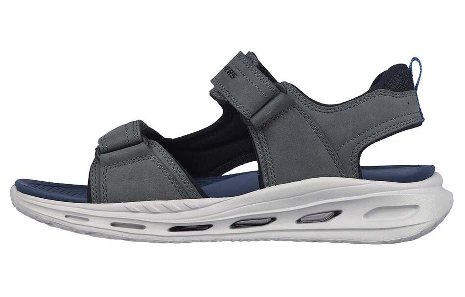 Пляжные сандалии мужские угольно-серые Skechers 
Пляжные сандалии мужские угольно-серые Skechers