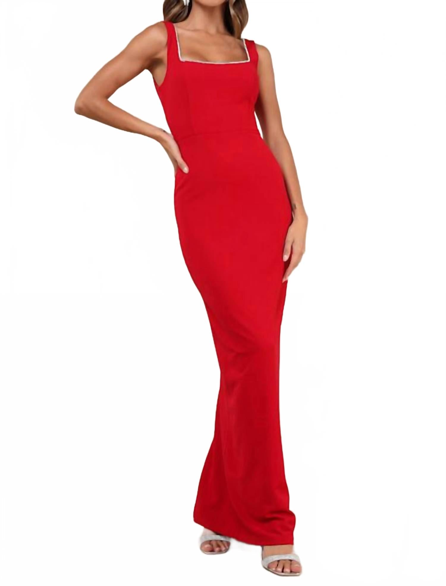 Вечное изящество: красное платье с квадратным вырезом и стразами Lulus
Вечное изящество: красное платье с квадратным вырезом и стразами Lulus