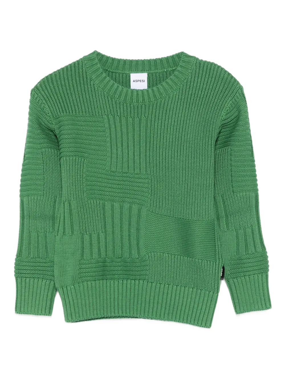 Свитер с ребристыми вставками Aspesi Kids, зеленый
Свитер с ребристыми вставками Aspesi Kids, зеленый