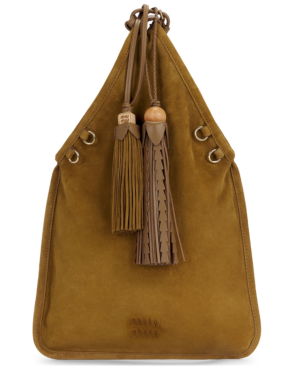 Сумка-тоут из замши Miu Miu, Oliva
Сумка-тоут из замши Miu Miu, Oliva