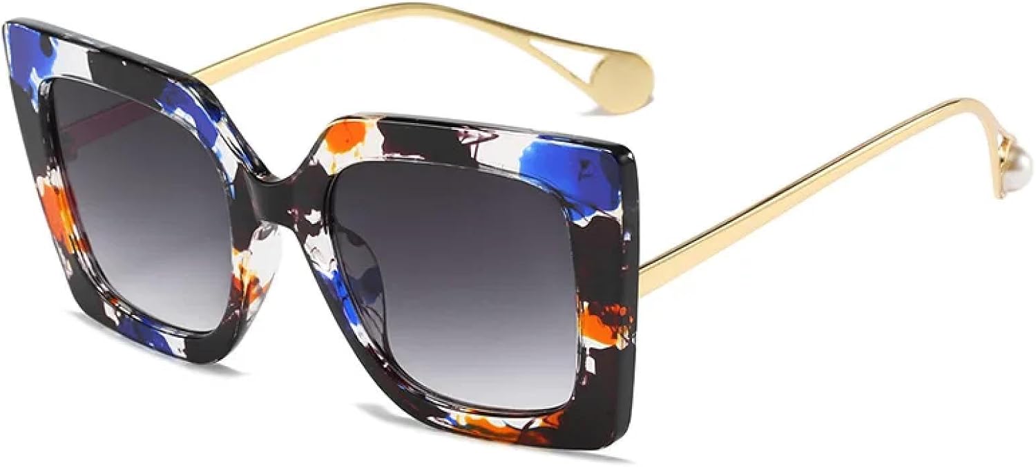 Модные солнцезащитные очки «кошачий глаз» для женщин и мужчин, с градиентными линзами, из сплава металла, класса люкс, с защитой от УФ-излучения UV400 TKKTLLT, Blue Flowers Gray
Модные солнцезащитные очки «кошачий глаз» для женщин и мужчин, с градиентными линзами, из сплава металла, класса люкс, с защитой от УФ-излучения UV400 TKKTLLT, Blue Flowers Gray