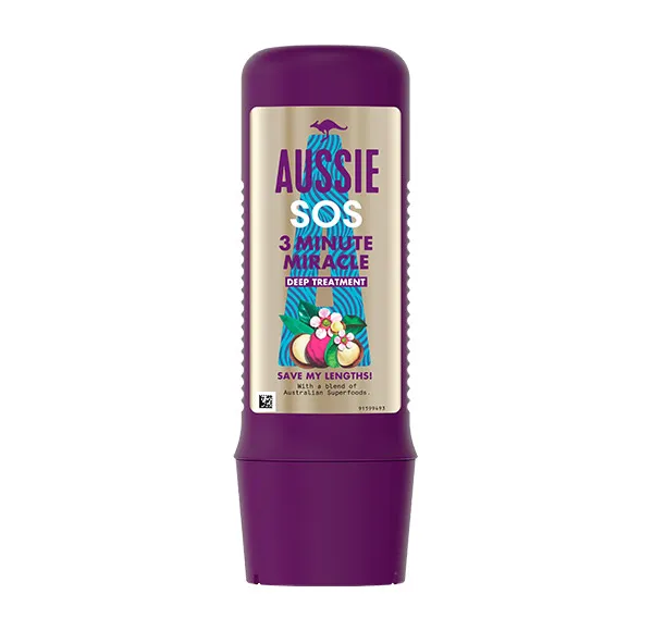 Интенсивный кондиционер для длинных волос Sos 3 Minute Miracle Save My Lenghts Aussie, 225 ml
Интенсивный кондиционер для длинных волос Sos 3 Minute Miracle Save My Lenghts Aussie, 225 ml
