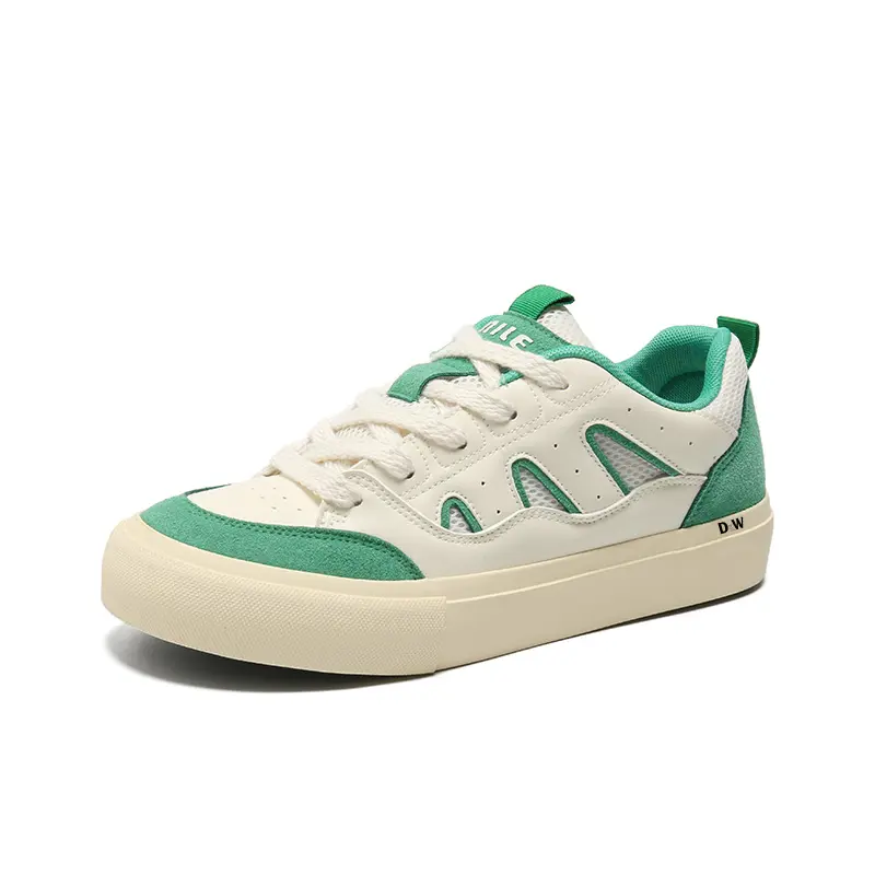Антиударные противоскользящие дышащие бесшумные сбалансированные низкие детские скейтбординг кроссовки для подростков D&W, бежевый/зеленый
Антиударные противоскользящие дышащие бесшумные сбалансированные низкие детские скейтбординг кроссовки для подростков D&W, бежевый/зеленый