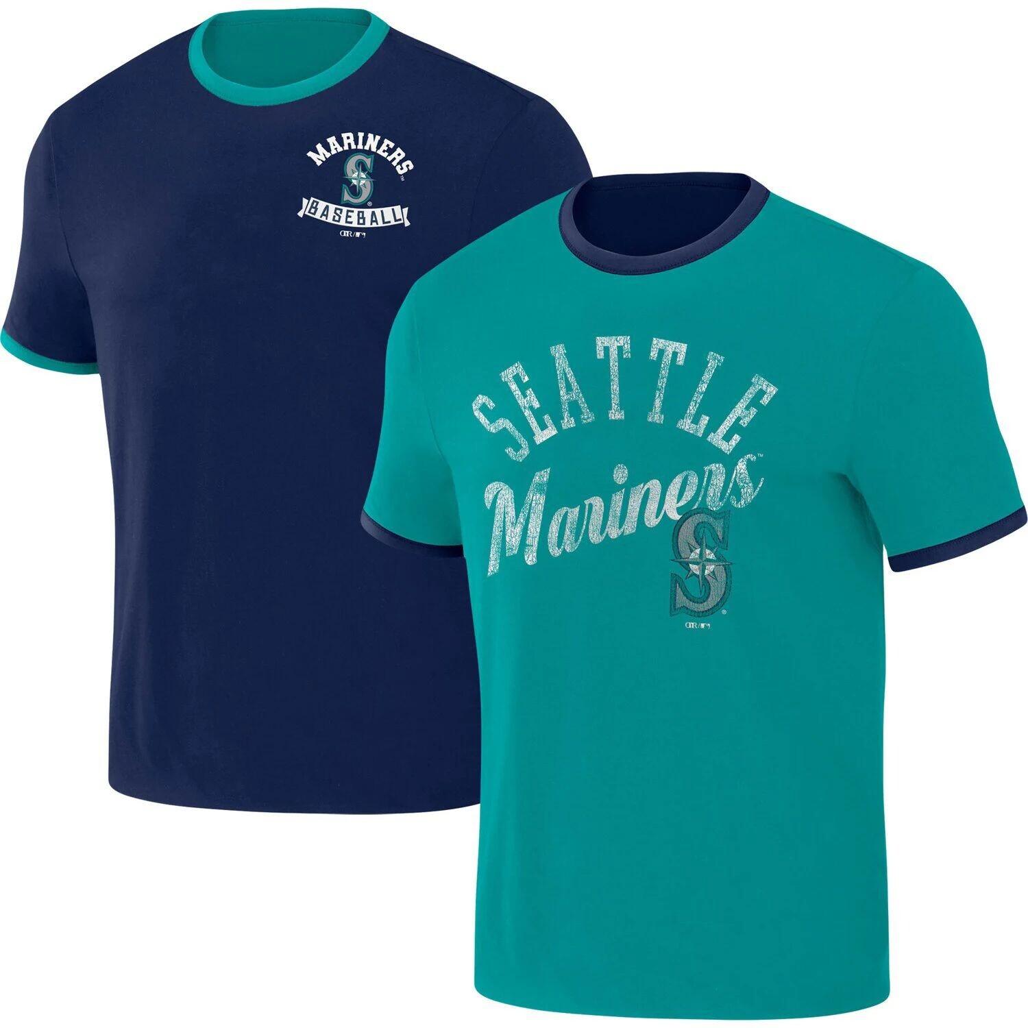 Мужская двусторонняя футболка Darius Rucker Collection от Fanatics Navy/Aqua Seattle Mariners Two-Way Ringer
Мужская двусторонняя футболка Darius Rucker Collection от Fanatics Navy/Aqua Seattle Mariners Two-Way Ringer