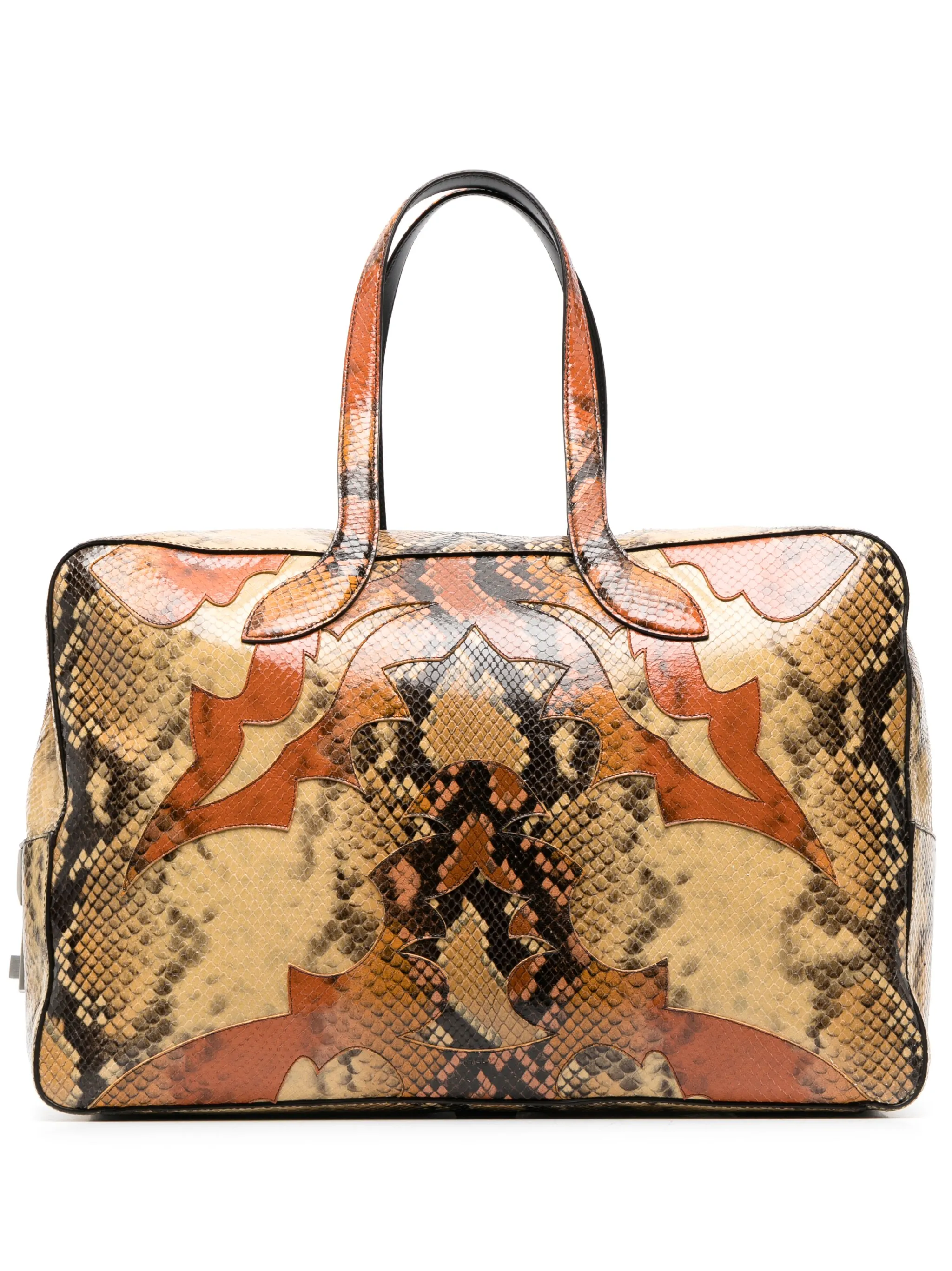 Дорожная сумка со змеиным принтом Bally, бежевый
Дорожная сумка со змеиным принтом Bally, бежевый