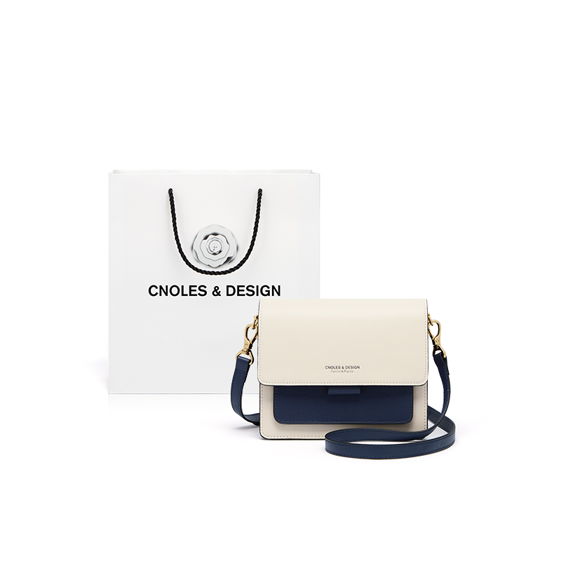 CNOLES Кожаная сумка через плечо женская модная сине-белая бежево-белая зеленая, Fashion Blue White 
CNOLES Кожаная сумка через плечо женская модная сине-белая бежево-белая зеленая, Fashion Blue White