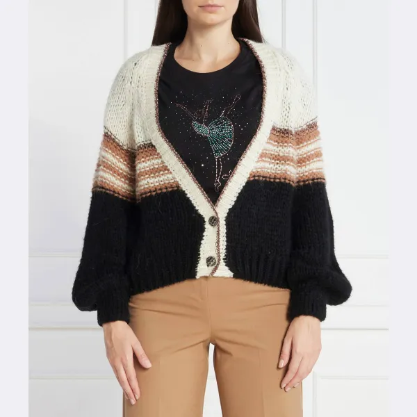 Кардиган классического кроя с добавлением шерсти Liu Jo, черный
Кардиган классического кроя с добавлением шерсти Liu Jo, черный