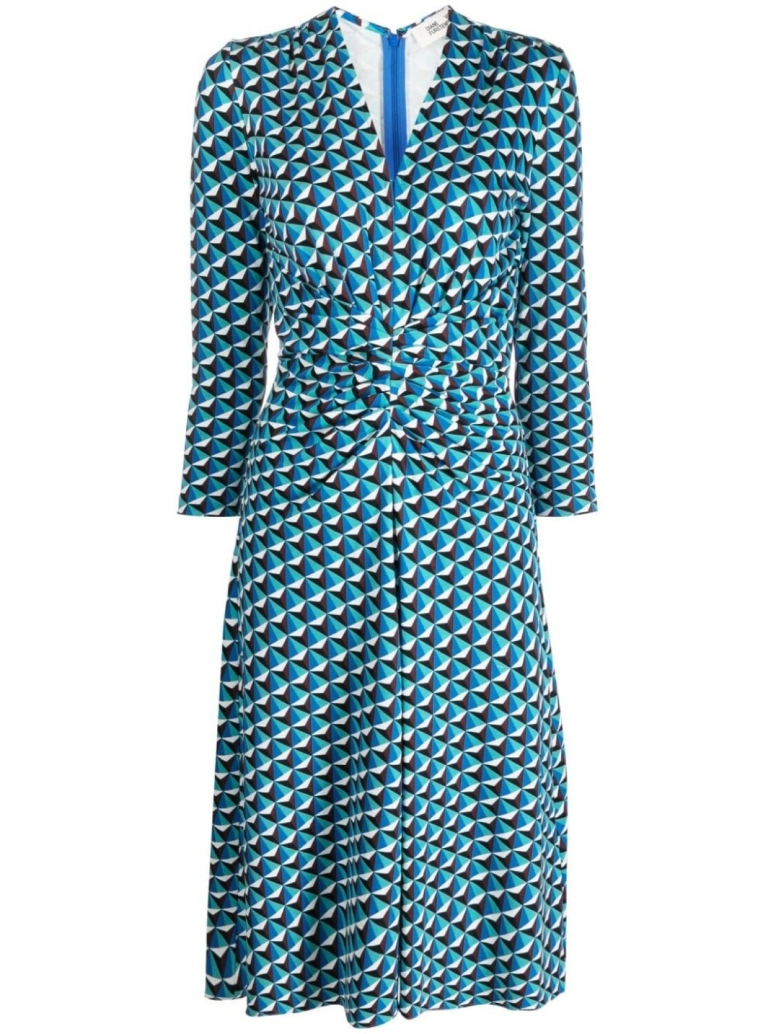 DVF Diane von Furstenberg расклешенное платье Jerry с геометричным принтом, синий
DVF Diane von Furstenberg расклешенное платье Jerry с геометричным принтом, синий