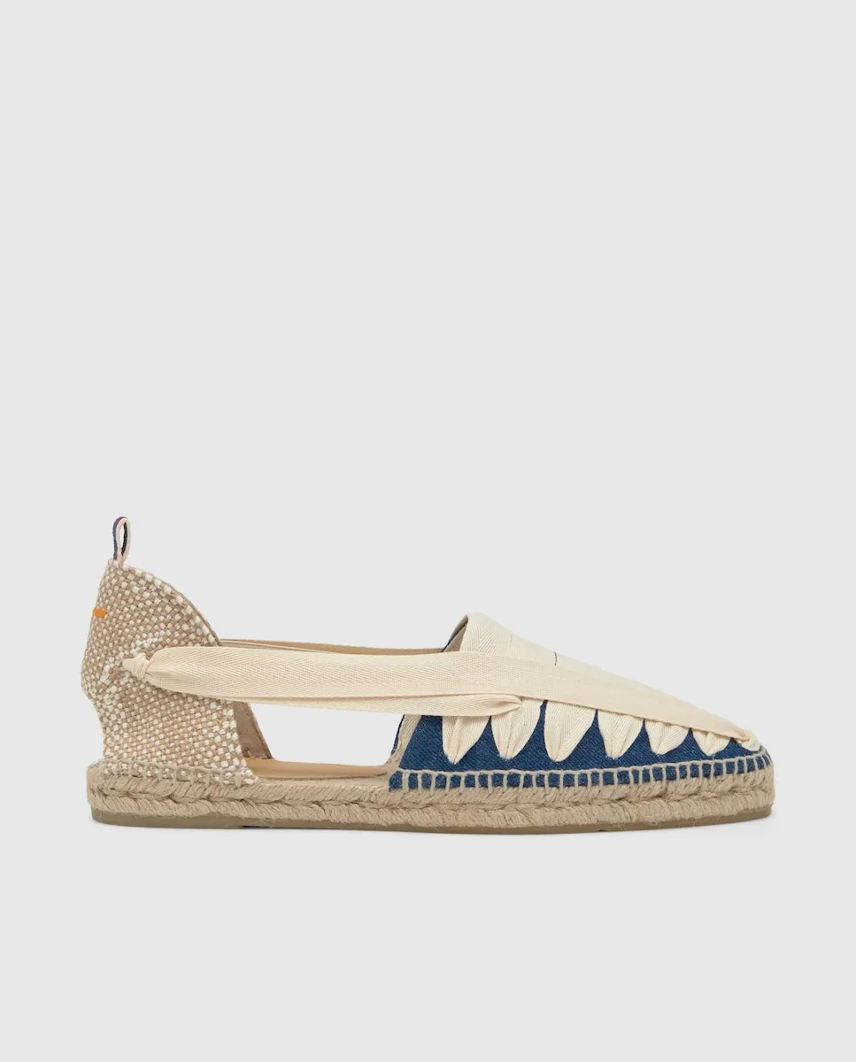 Мужские эспадрильи Norman flat с тиснением из денима Castañer, синий 
Мужские эспадрильи Norman flat с тиснением из денима Castañer, синий