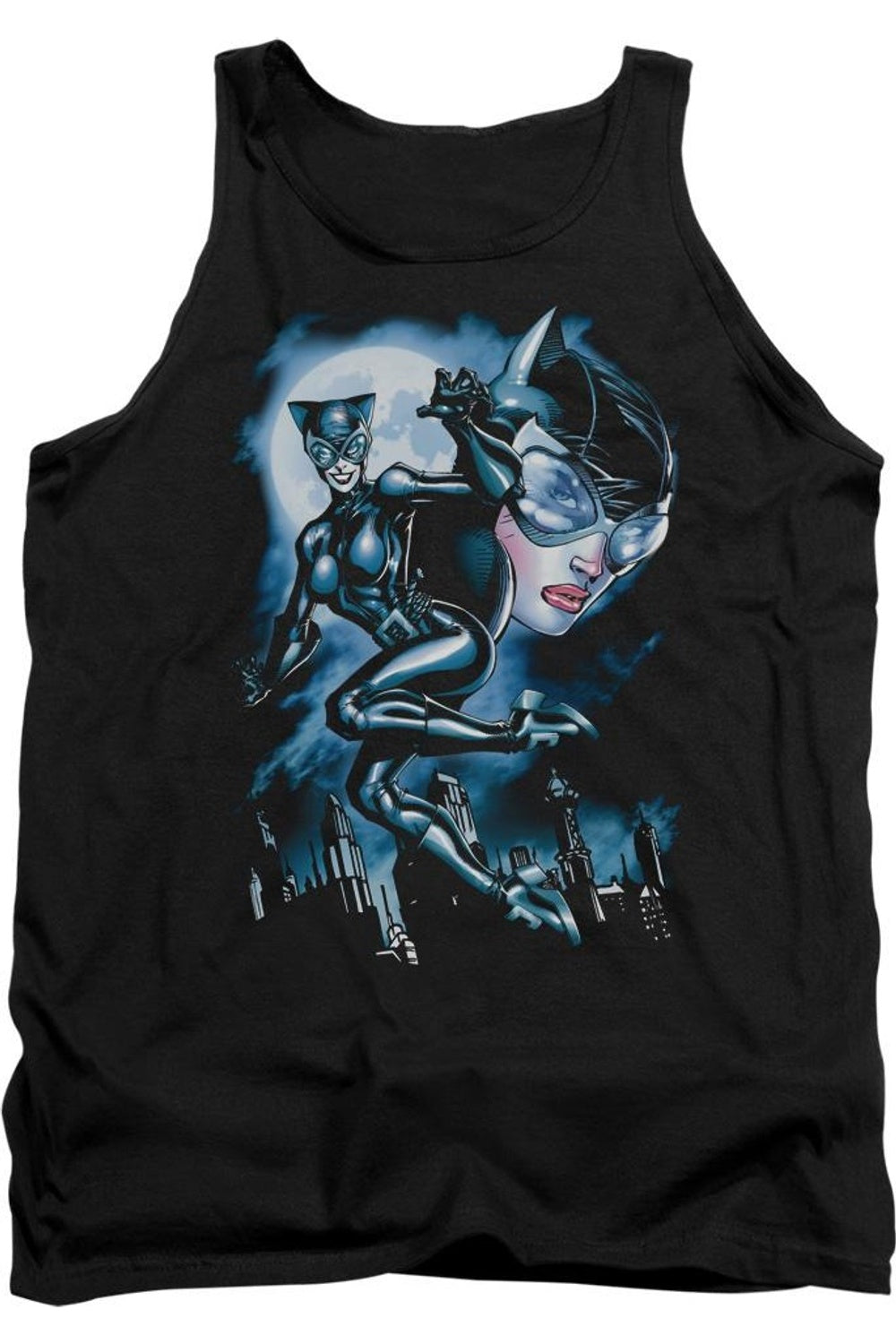 Бэтмен Лунный Кот Взрослая майка Gildan, черный 
Бэтмен Лунный Кот Взрослая майка Gildan, черный