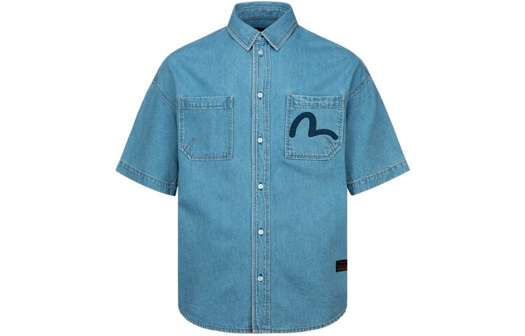 Рубашка мужская джинсовая синяя Evisu, синий
Рубашка мужская джинсовая синяя Evisu, синий