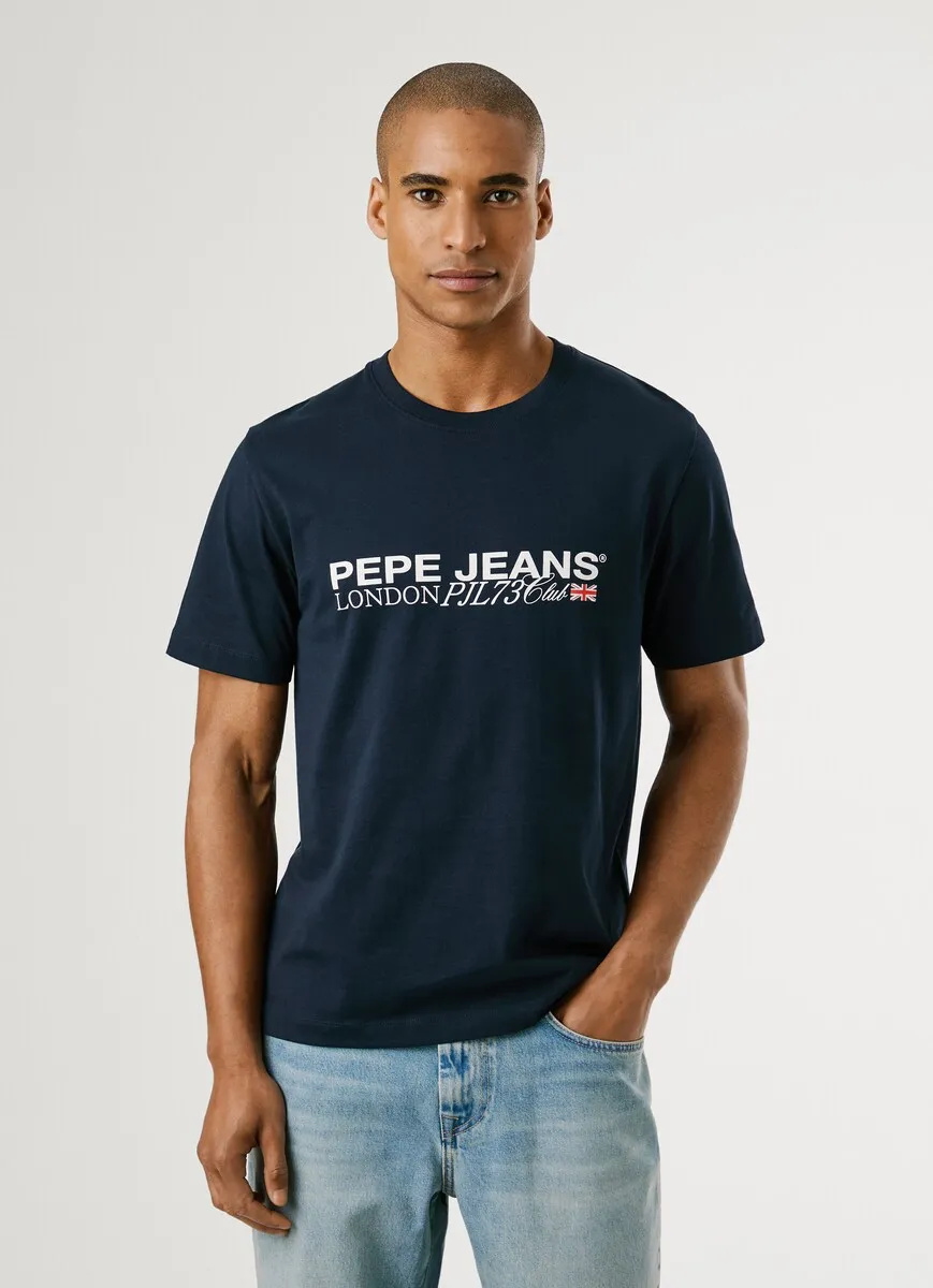 Футболка мужская с коротким рукавом и печатным логотипом Pepe Jeans, темно-синий
Футболка мужская с коротким рукавом и печатным логотипом Pepe Jeans, темно-синий