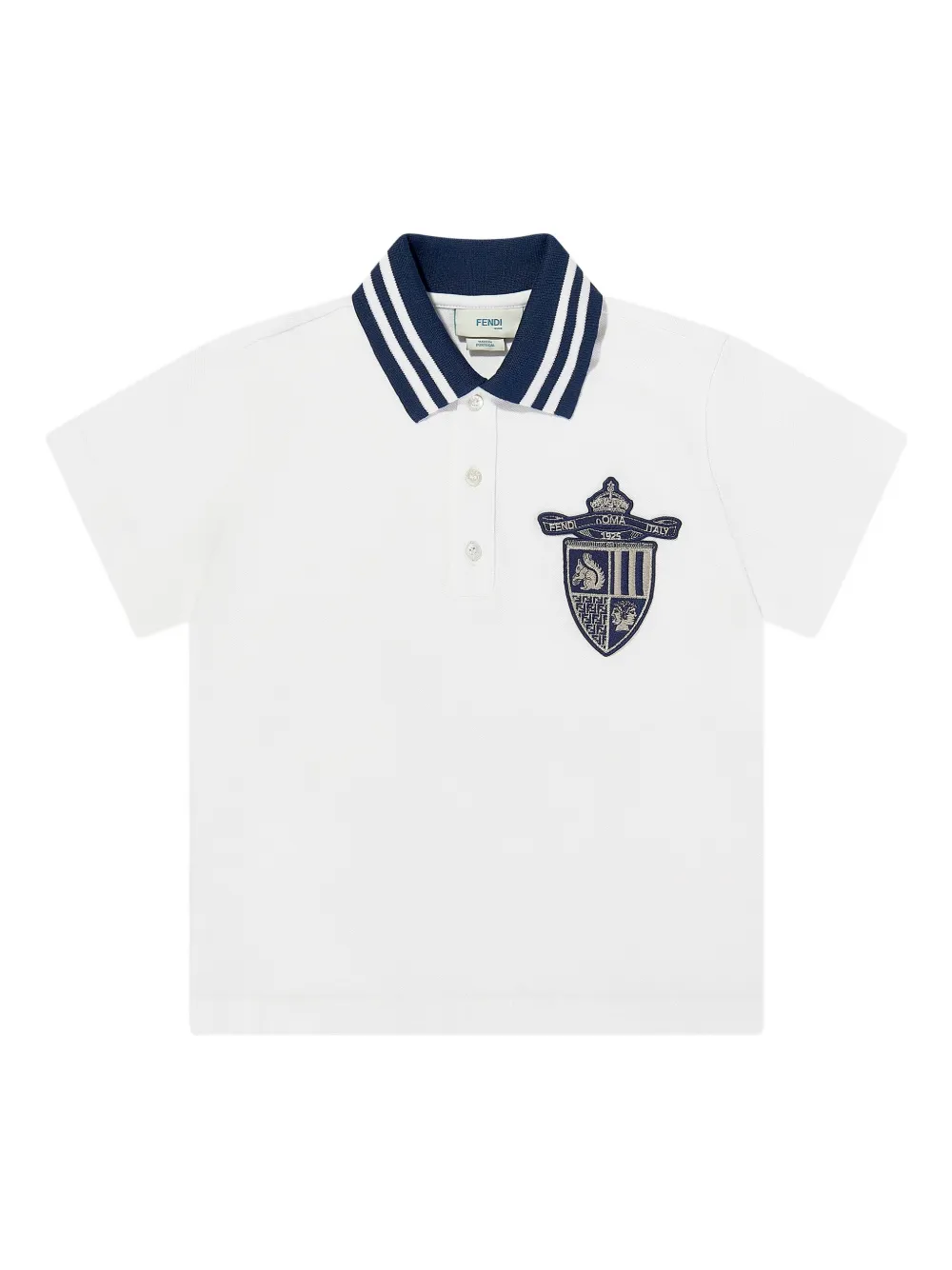 Рубашка поло с аппликацией FENDI KIDS, белый
Рубашка поло с аппликацией FENDI KIDS, белый