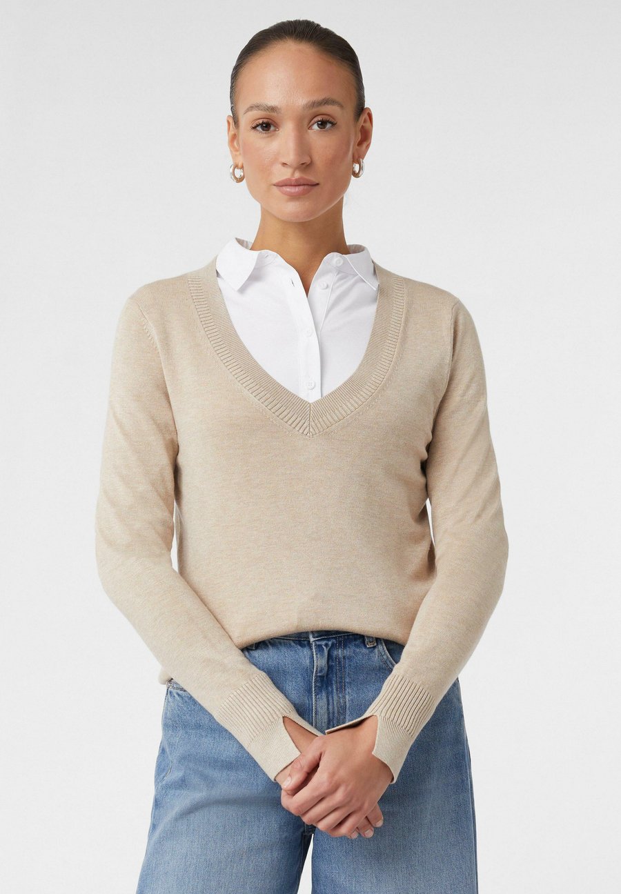 Джемпер comma PLUS MIT DETAILS, Sandfarben/Mottled Beige
Джемпер comma PLUS MIT DETAILS, Sandfarben/Mottled Beige